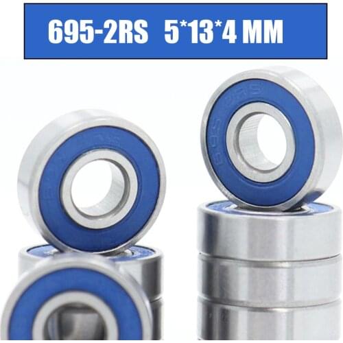 695RS Bearing 10PCS 5x13x4 mm ABEC-3 Hobby Electric RC Car Truck 695 RS 2RS Ball Bearings 695-2RS Blue Sealed