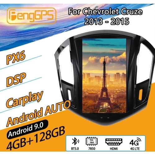 For Chevrolet Cruze 2013 2014 2015 Android Car Radio Stereo Multimedia Player 2 Din Autoradio GPS Navi Unit Tesla Screen PX6