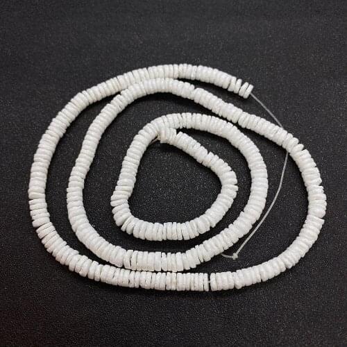 Natural Conch Shell Beads White Pearl Shell Loose Beads DIY Handmade Necklace Earrings Jewelry Accessories Boho Style 6mm