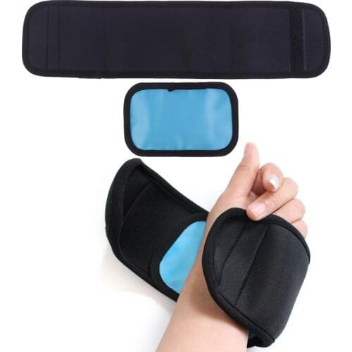 Black Reusable Ice Pack For Injuries Gel Strap Wrap Hand Foot Wrist Elbow Relief Pain Cold Hot Cold Therapy Relief Pain Ice Pack