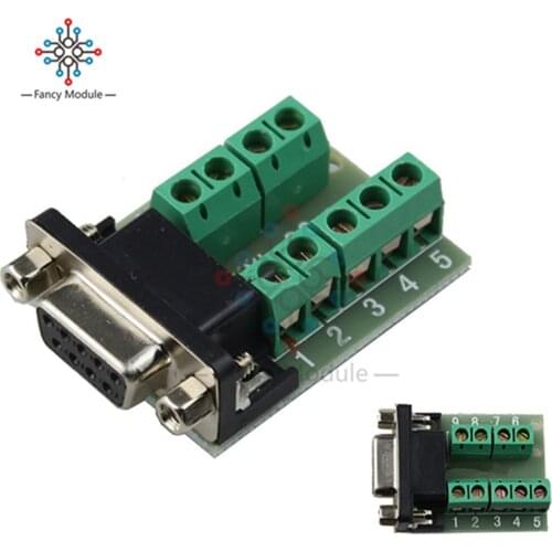 DB9 Male Adapter Signals Terminal Module RS232 Serial to Terminal DB9 Connector