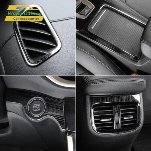 For Kia Forte Cerato K3 Brushed Black Interior Moulding Cover Stainless Steel Decroation Cover Trim