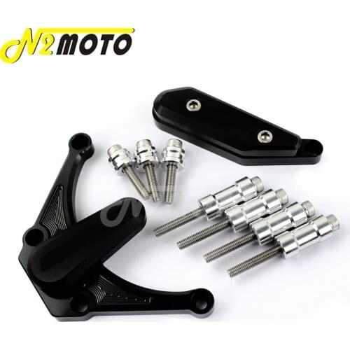 For Yamaha YZF R1 2009 2010 2011 2012 CNC Aluminum Black Frame Slider Crash Pad Engine Stator Case Saver Cover Falling Protector