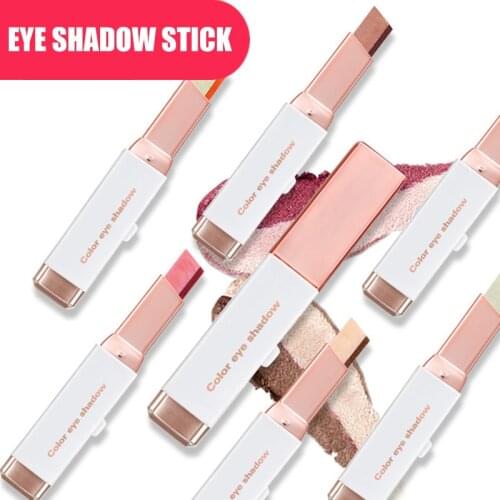 Gradient Two-color Eye Shadow Stick Glitter Makeup Stick Waterproof Eyeshadow for Women SANA889