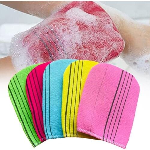 1pcs Double-Sided Korean Exfoliating Bath Towel Portable Beauty Glove Tool Body Two-Sided Cleaning Bath Shower Washcloth X2Z6