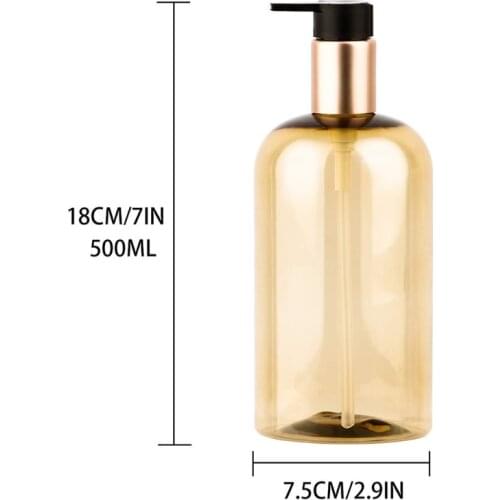 M4YA 2pcs 300ml 500ml Empty Pump Lotion Bottles Dispenser Refillable Containers for Shampoo and Conditioner