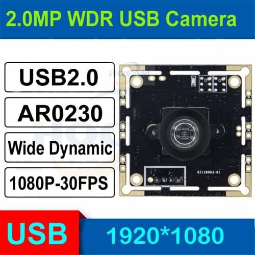 HQCAM 2MP 1920X1080 1/2.7" CMOS AR0230 Low illumination 0.01Lux USB Wide dynamic camera Support USB Camera module CCTV PCB Board
