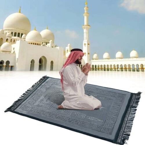 Islam prayer mat muslim prayer mat rug portable foldable arabic sejadah rug carpet tapis de priere Islam Plush Fabric Mats