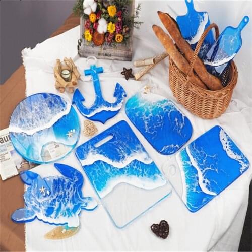 LOVE'N LV196C Design Huge turtle Ornaments decor mould Whale Jewelry tray anchor coaster resin silicone molds for diy making