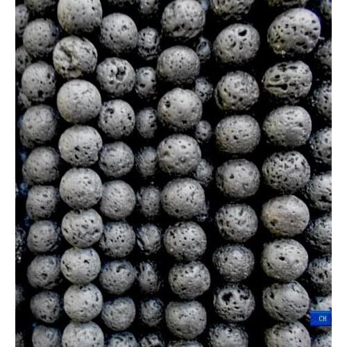New Arrival! Natural Black Volcanic Lava Stone Round Beads Wholesale Drop Shipping 4 6 8 10 12MM