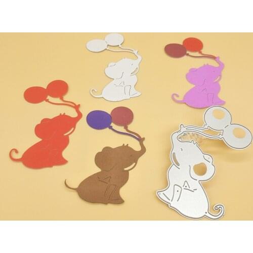 New Elephant Balloon Metal Cutting Mould Photo Album Cardboard DIY Gift Card Decoration Embossing Crafts