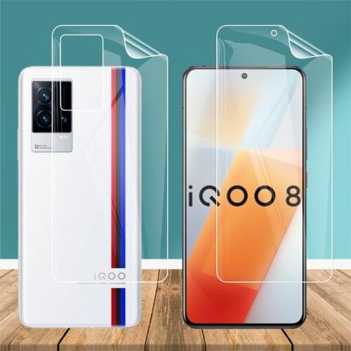 Front / Back Full Coverage Clear Soft TPU Film Screen Protector For vivo iQOO 8 iQOO8 5G 6.56" ( Not Glass )