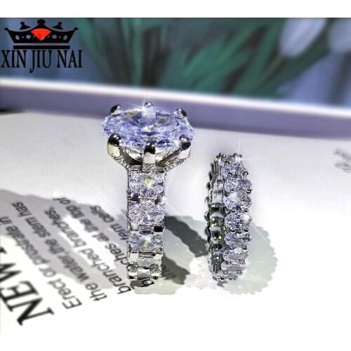 Popular European and American fashion bloggers with the same silver accessories, new zircon luxury rich woman two-piece ring