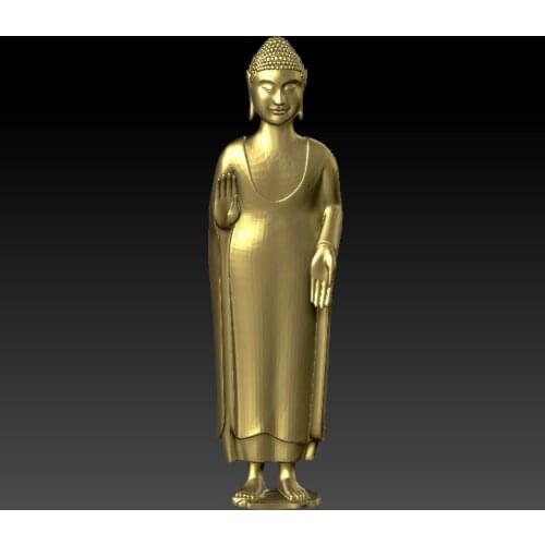 Buddha sculpture 3D model for cnc or 3D printers in STL file format