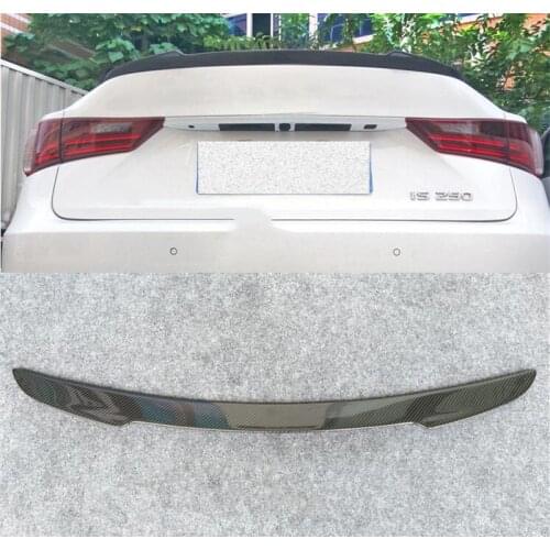 CEYUSOT FOR Lexus IS Series Real Carbon Fiber Spoiler Wing NEW IS200t IS250 IS300 IS350 CAR Trunk Tail FIN M4 Style 2012-2018