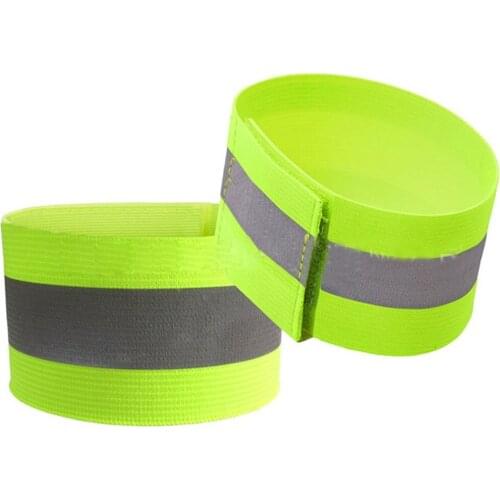 Reflective Safety Armbands Wristband Leg Ankle Fluorescent Green Warning Belt Night Running Cycling Jogging Wristband