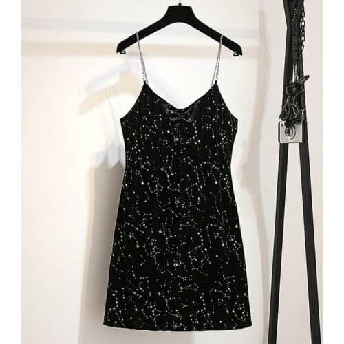 150Kg Plus size womens spring summer fashion sexy V-neck strap dress bust 140cm 4XL 5XL 6XL 7XL 8XL 9XL slim sequin dress