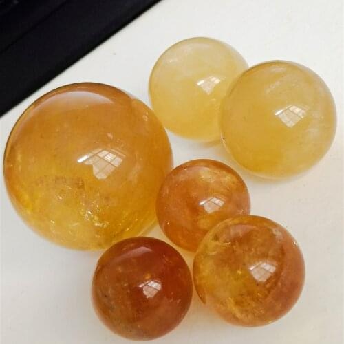 Natural polished calcite sphere ice land spar ball 1pc
