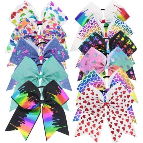 11colors for choose holographic unicorn big hair Bows rainbow scale hair bows For Kids Girls Hair Accessories Birthday Gifts