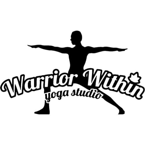17.8CM*10.3CM Warrior Withun Yo Ga Studio Vinyl Sticker Car Decal Black Silver C13-000755