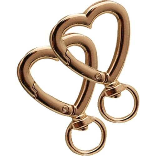 2pcs Bag Accessories Handbags Clasps Handle Heart Shape Lobster Metal Swivel