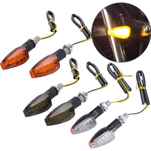 2PCS Universal 12V Flashing Turn Signals Motorcycle LED Lights Rear Blinker Indicator Tail Light For Cafe Racer Honda BMW Yamaha