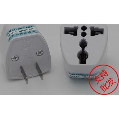 200Pcs / Lot High quality Universal EU US AU to US AC Travel Power Plug Charger Adapter Converter Travel Adaptors US Plug