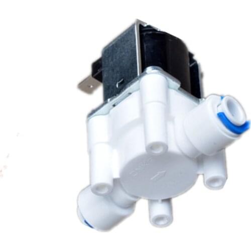 24V 1/4 ro Water purifier solenoid valve reverse osmosis Quick connection water inlet and outlet of kitchen water purifier