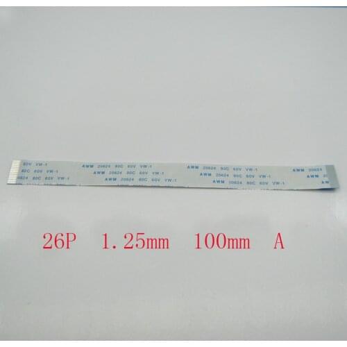 5-100pcs New FFC FPC 26pin flat flexible cable 1.25mm pitch forward Length 100mm 10cm Ribbon 26p Flex Cable Type A
