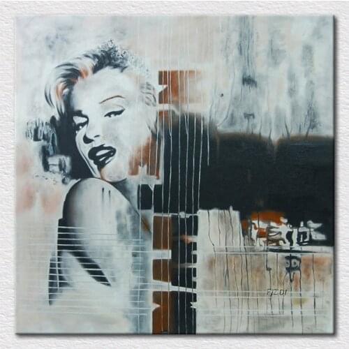 Free Shipping designed sexy Marilyn Monroe art painting as prints printed on canvas with high quality wholesale retail
