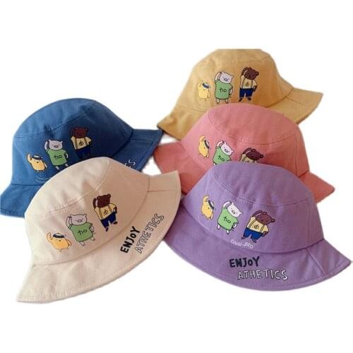 Personalized childrens fisherman hat fashion baby net yarn flat top basin hat shoulder bag diagonal bag sun hat