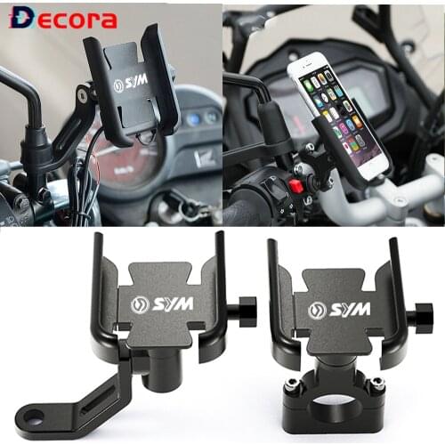For SYM JP150 GR125 Fiddle 3 FNX150 Maxsym 400 600 400i 600i CRUISYM 125 180 300 Motorcycle Cell Phone Holder GPS Stand Bracket