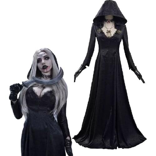 Resident Village Outfit Daniela Vampire Halloween Costume Horror Cosplay Gown Women Scary Carnival Dress Gothic Evil For Adult