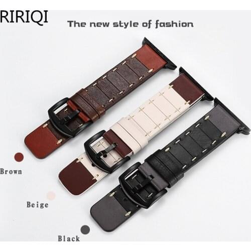 Crazy Horse Leather 3 Colors Hot Sell Sports Strap substitute apple watch 38-40mm 42-44mm iwatch Band Strap