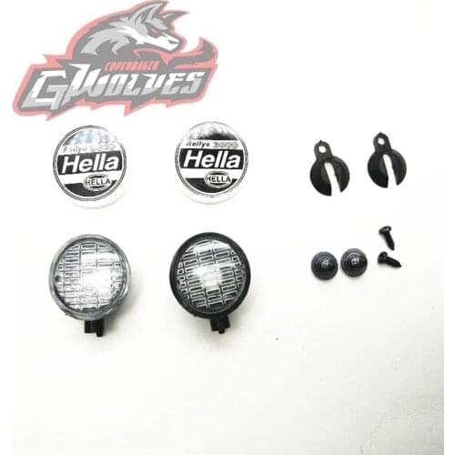GWOLVES 2PC/4PCS Round LED Light Cover Spotlight for 1/10 Tamiya cc01 HSP Axial SCX10 D90 trax rr10 YETI Crawler Rally Car RC