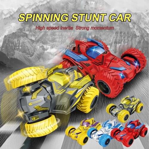 Cool Rotating Head Inertial Roll Stunt Car Double-Sided Dump Truck Off-Road Toys Children Boys Christmas Gift#p4