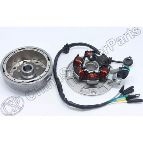 Magneto Stator 6 Pole Coil 6 Wire Flywheel Rotor Kit Lifan 1P55FMJ 140CC Lifan Xmotos Kaya Apollo Dirt Pit Bike Parts