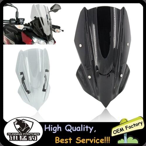 Motorcycle Sports Windshield WindScreen Deflector Visor Viser For KAWASAKI Z250 Z400 Z-250 Z-400 2019 Z 250 Z 400 Double Bubble