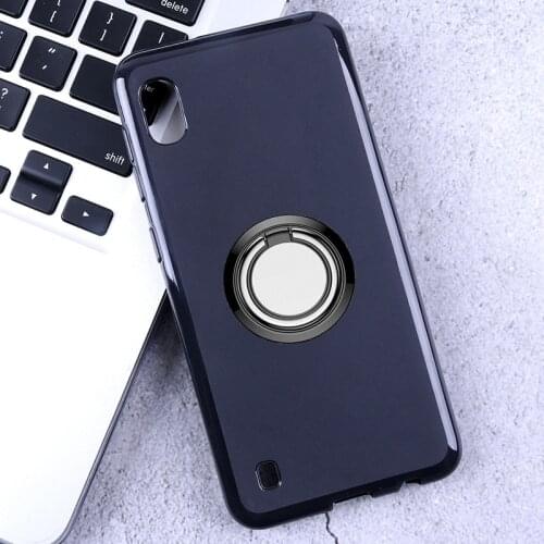 For Samsung Galaxy A10 Back Ring Holder Bracket Phone Case Cover Phone TPU Soft Silicone Cases for Samsung A10 SM-A105F/DS
