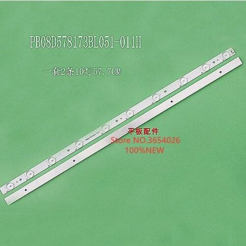 2 pcs/lot 100% NEW good quality FOR TCL Toshiba 32L1550C LCD TV screen backlight strip 4C-LB320T-SH3 57cm 10leds