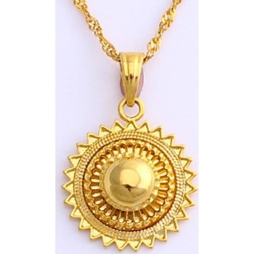 New Vintage Necklace Pendant Golden Sun Jewelry Wholesale