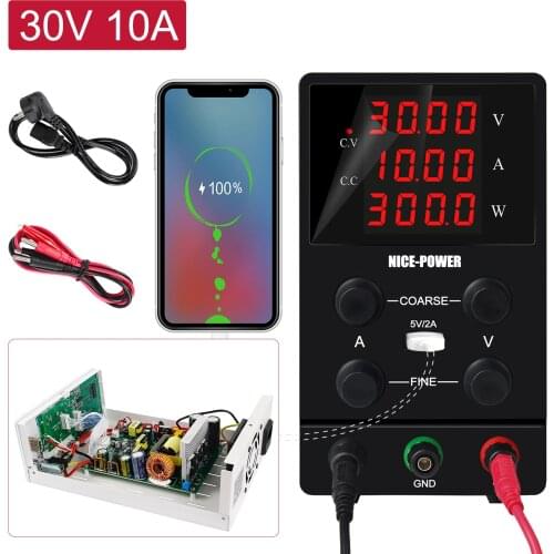 New 30v 10a Digital Adjustable Power Supply, 60V 10A DC Power Supply is Suitable For Mobile Phone Repair Laboratory Power Supply