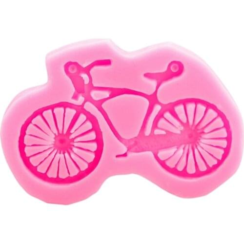 Useful Cake Decorating Tool Bicycle Shape 3D Silicone Fondant Mould Cake Cupcake Mold Design Chocolate Mould