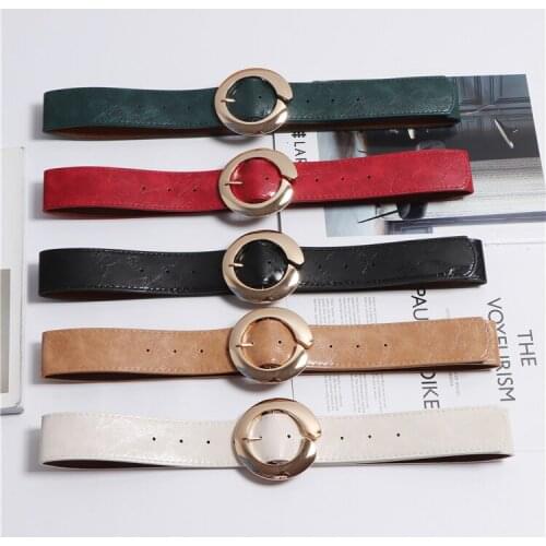 Jeans Women Belt Fashion Design Women Buckle Waist Belts Leather Strap High Quality Cummerbund Waistband for Girl Dress SW219