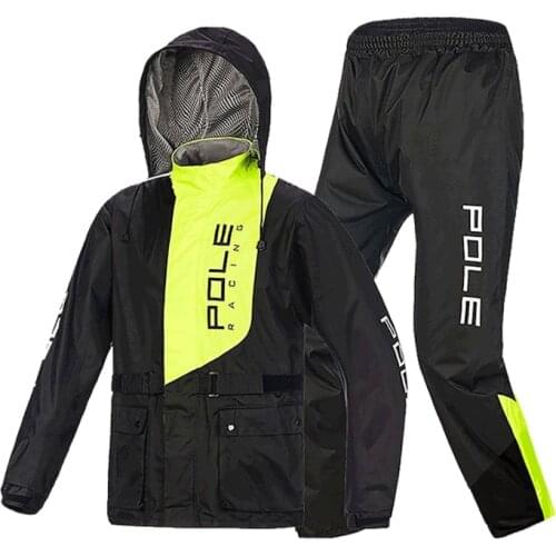 POLE Motorbike Sport Rainwear Suit Waterproof Coat Pants Motorcycle waterproof Raincoat Fishing Men Women rainproof Suit