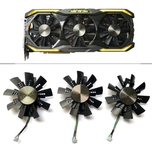 3pcs GA92S2U 0.46A 4PIN For ZOTAC GeForce GTX 1080 1070 Ti AMP Extreme Graphic Card Cooling Fan GPU GTX1070 GTX1080 Cooler Fans