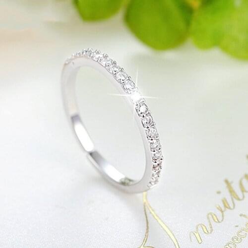 Ins Style Vintage Crystal Round Chains Rings for Women Men Lover Finger Ring Minimalist Jewelry Boho Wholesale