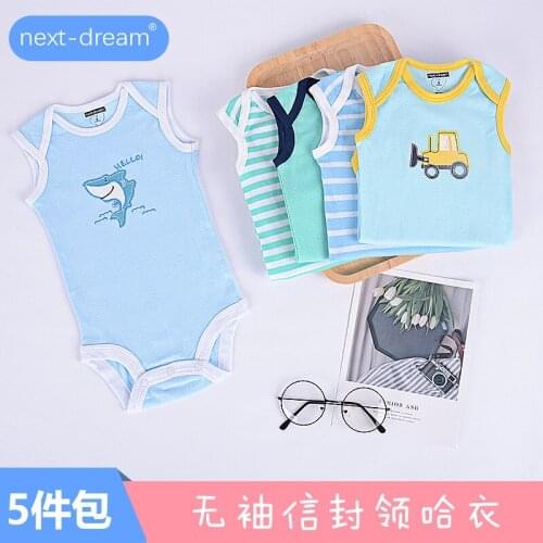 Newborn Baby summer rompers Cotton Infant Body Sleeveless baby Triangle Jumpsuit Cartoon ropa bebe Baby Boy Girl clothes