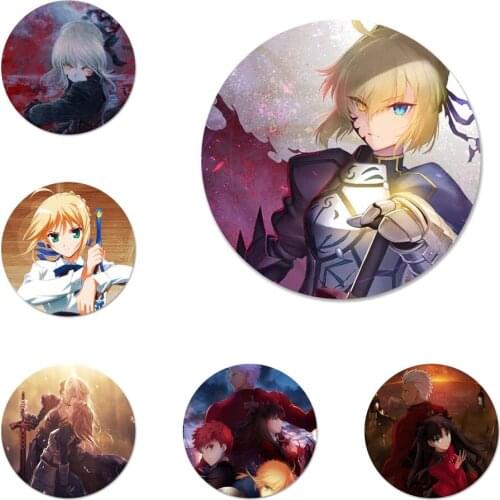 Anime Fate stay night Icons Pins Badge Decoration Brooches Metal Badges For Backpack Decoration 58mm