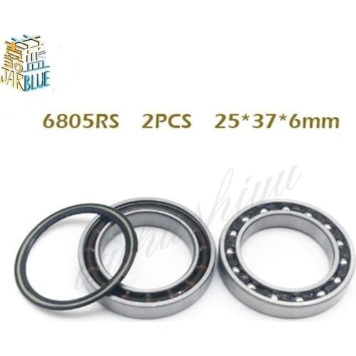 2pcs MR25376 6805-RD 6805N-RS 61805 6805N 25376 ball bearing 25*37*6 MM bike bottom bracket repair bearing for HT2 BB51 GCR15